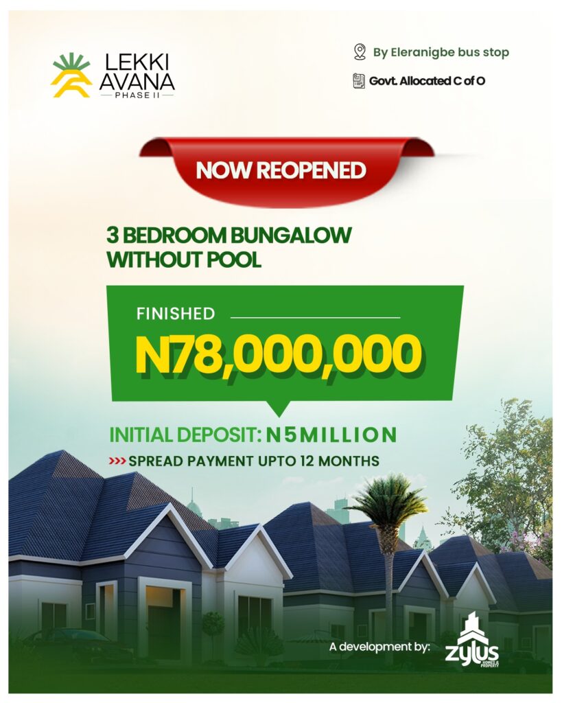 3 bedroom lekki avana